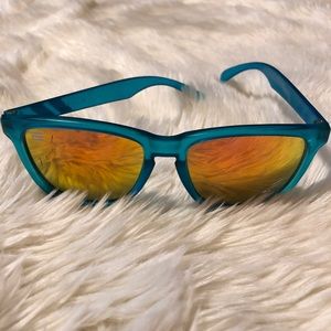 Blenders Eyewear—Blue frames w/ orange lenses